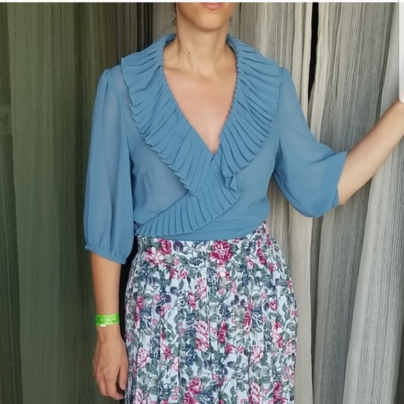 American Vintage Dresses & Skirts - 2 PC Set - Blue Shee Blouse & VTG Skirt